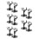 10Sets Black Plastic Model Display Stands Adjustable Figures Holder 5