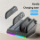 Charging Dock for  2 Controller Charger Station with Indicator Light for  2 Controllers 5