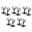 10Sets Black Plastic Model Display Stands Adjustable Figures Holder 7