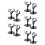 10Sets Black Plastic Model Display Stands Adjustable Figures Holder 8