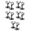 10Sets Black Plastic Model Display Stands Adjustable Figures Holder 9