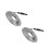 2Pcs Silver Water Hose Garden Use Stainless Steel Outer Layer Durable 6