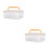 2Pcs Lightweight Plastic Display Case with Dustproof Design 1