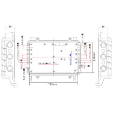 2X Long Range Wireless AP Bridge Amplifier IP66 Box Cast Aluminum Metal Housing for Communication Base Station