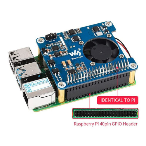 3X Waveshare POE HAT (C) for Raspberry Pi 4B/3B+, Power over Ethernet HAT, Support IEEE 802.3Af/At-Compliant Network 2