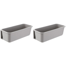 2Pcs Grey Kitchen Cabinet Shelves Pull Out Drawers Under Shelf Storage