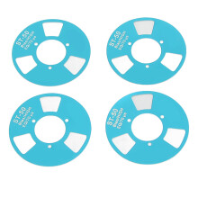 DIY Reel-to-Reel Cassette Tape Kit, 4 Reels, Blue, 40mm