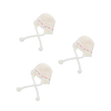 3Pièces Bébé Bonnet Tricoté Hiver Protection Oreilles