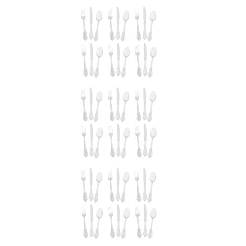 3Sets Portable Silver Set Party Utensils