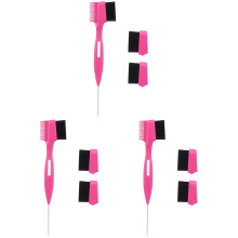 3Sets Eyelash En Brow Comb Set Roze Voor Nauwkeurige Oogmake-Up Thuis