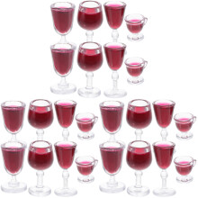 24St PVC Mini Wijnglazen Assorti Voor Poppenhuis Ornamenten