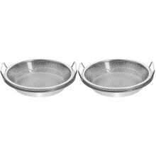 2Sets Rvs Snackbord Met Olieafvoer Voor Huishoudelijk Gebruik