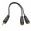 kenable 2.5mm Stereo Jack Splitter Adapter Audio Cable Lead Gold 20cm 1