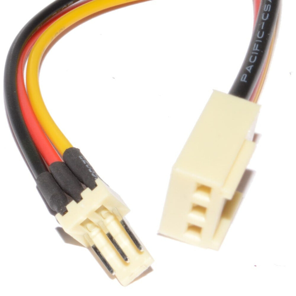 3 Pin Fan Male Plug To Female Socket Power Extension Cable 30Cm 5055383463411