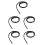 5Pièces Joint D'isolation Pour Tableau De Bord Caoutchouc Noir 5