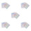 Zelfklevende Ronde Stickers Reflecterend Multi 9
