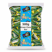 500g Toxic Waste Sour Apple Chew Bars - Extreme Nuclear Sludge Sour Sweets Bulk Bag