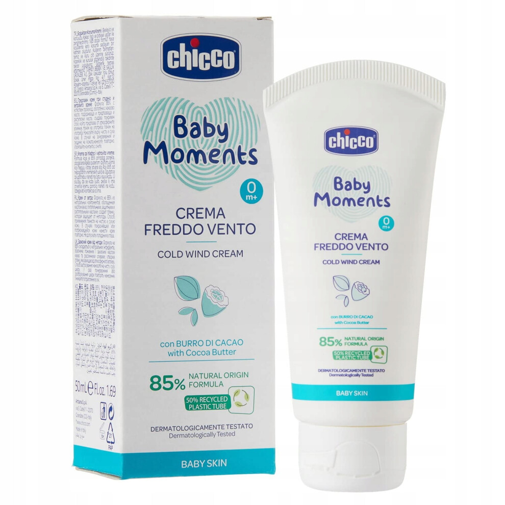 Chicco Cream Baby Moments Protective Wind & Cold With Cocoa Butter 50Ml – Safe From 0M+