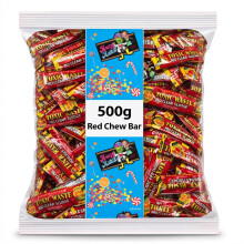 500g Toxic Waste Sour Cherry Chew Bars, Mega Sour Nuclear Sludge Sweets, Wrapped Party Bag Filler