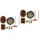 2Ensembles Décors Ferme Miniatures Jouets Outils Simulation Colorés 3