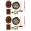 2Ensembles Décors Ferme Miniatures Jouets Outils Simulation Colorés 4