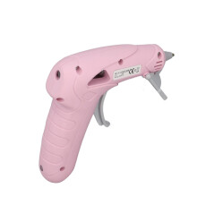 Rechargeable Pink Cordless Hot Melt Glue Gun with 30 Adhesive Bars