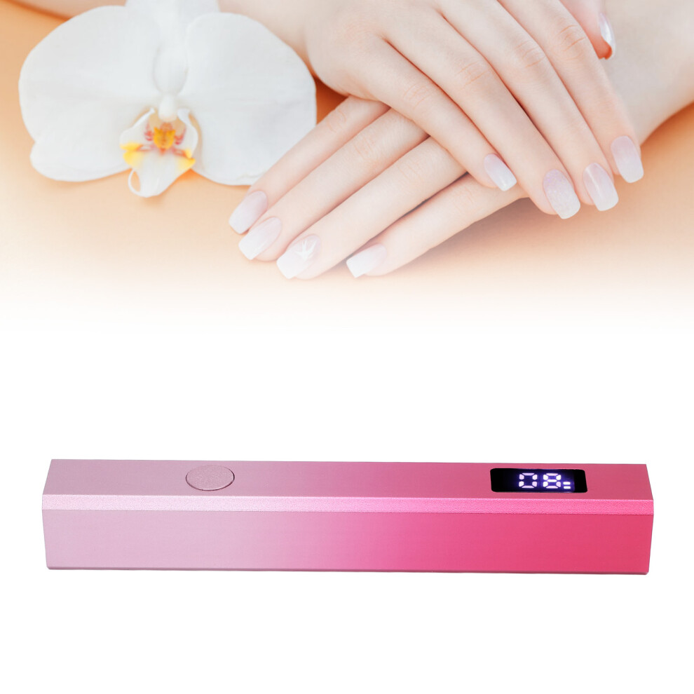 Rechargeable Handheld Nail Lamp 3W LCD Display 395+405nm Aluminum 110.8mm