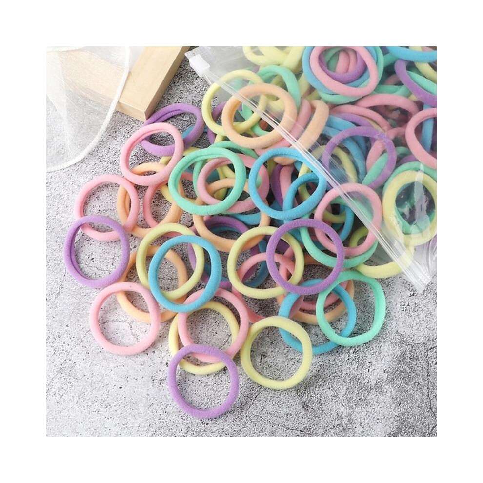 (Multicolor3, One-Size) Women's Basic Hair Bands, 50 Pcs Simple Solid-Color Elastic Headbands, Hair Rope Ties, Hair Accessories And Ponytail 7033947296321
