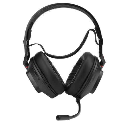 Wireless Gaming Headset 2.4G Bluetoth 4 Modes Adjustable Lightweight Black Red