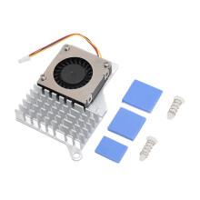 Raspberry Pi 5 Attivo Cooler in Alluminio Lega Argento 30x30x7mm a 4pin