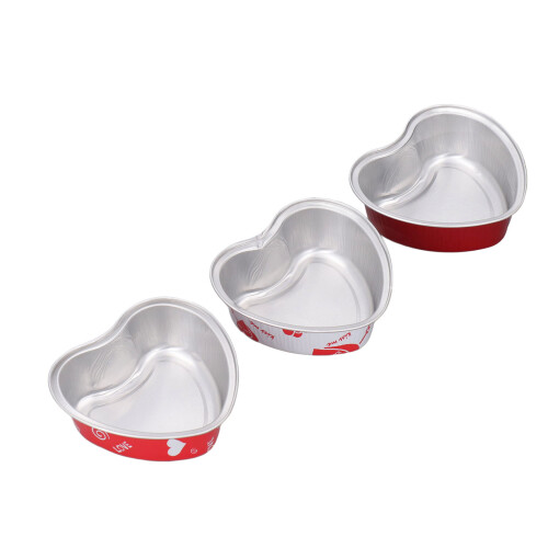 Stampo a cuore in alluminio con coperchio trasparente, set da 15 pezzi. 2