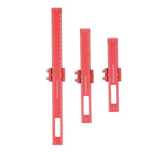 Ensemble de règles de poche 6/8/12 po en aluminium argenté 0-310mm