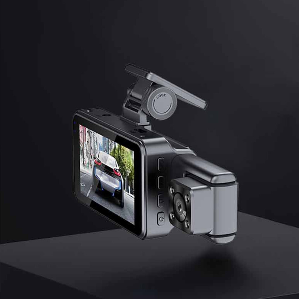 3-Channel 1080P Wifi Car Dash Cam With Night Vision, 3" Screen 9341386483119