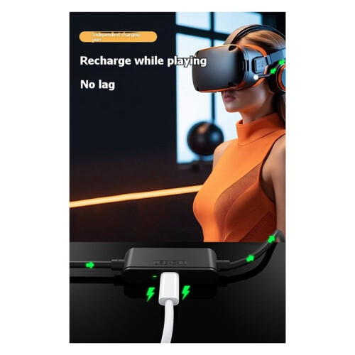 USB3.2 Gen1 5M VR Link Cable Type A to C Charging While Playing Transfer Cable 5Gbps for Meta Quest 3/3S/ 4 Ultra 2