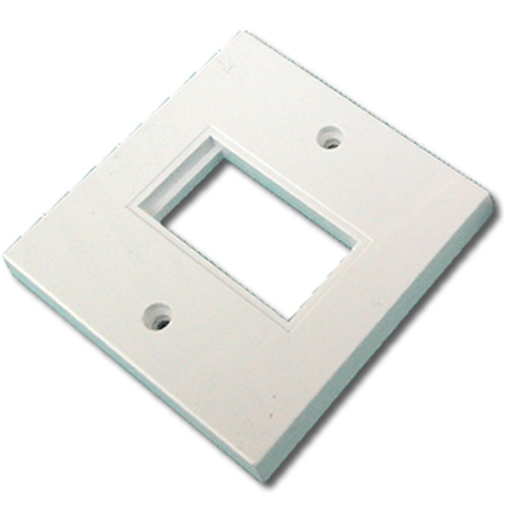 Faceplate 1 Port 86 X 86Mm Single Port Low Profile For Euro Module White 5055383436774