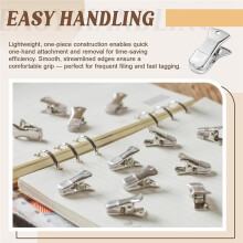 100 Pcs Silver Metal Small Alligator Clips with Non-Slip Rubber for Crafts