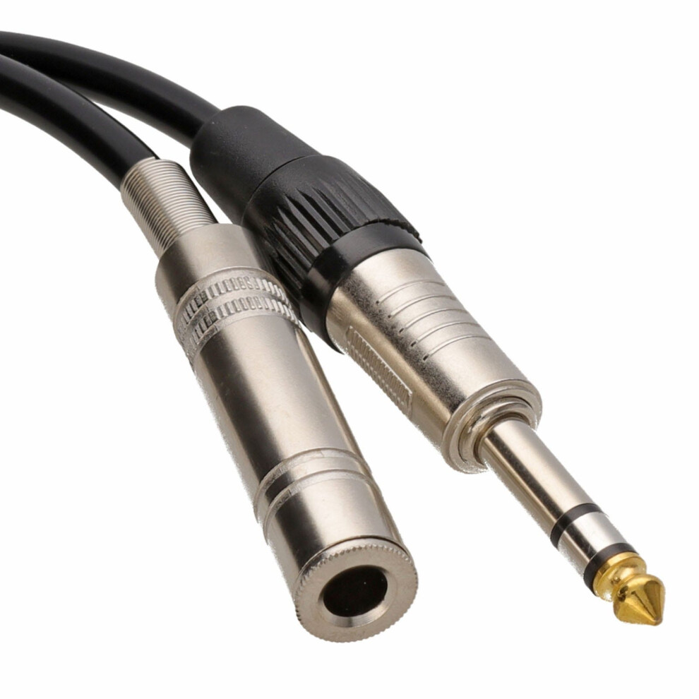 Kenable Premium 6.35Mm Trs Jack Extension Stereo Jack Plug To Socket Cable 3M