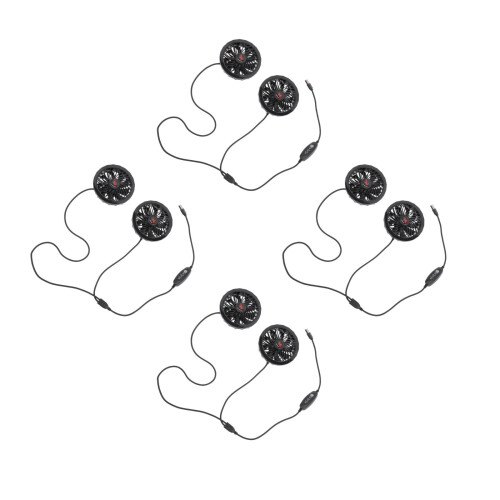 4Sets USB Einstellbarer Lüfter Für Kühlweste, Geräuscharm, 1
