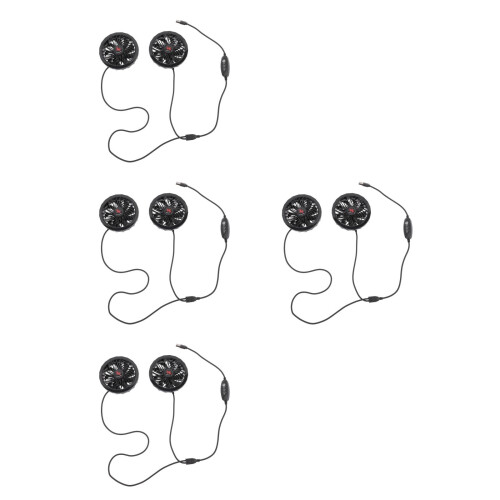 4Sets USB Einstellbarer Lüfter Für Kühlweste, Geräuscharm, 2