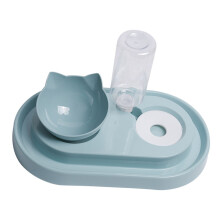 Dispenser per Cibo e Acqua per Animali 2-in-1 Multiuso, Antifletta