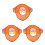 3Pièces Écran Solaire Orange Pour Casque De Construction Usage Féminin 2