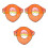 3Pièces Écran Solaire Orange Pour Casque De Construction Usage Féminin 3