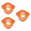 3Pièces Écran Solaire Orange Pour Casque De Construction Usage Féminin 4