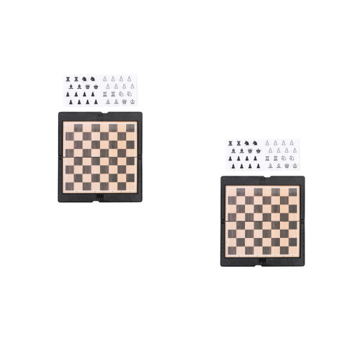 4Ensembles Jeu D'échecs Pliable Noir Compact Pour Enfants 2