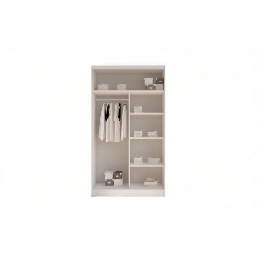 (Black, 100cm) ELUKS - DELIN Sliding Doors Wardrobe with Mirror 2