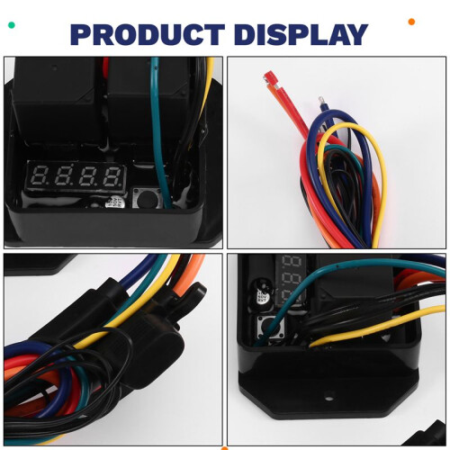 Adjustable Temperature Range Digital Electric Thermatic Fan Kit 0444 Digital Radiator Fans Controller Swith Kit 2