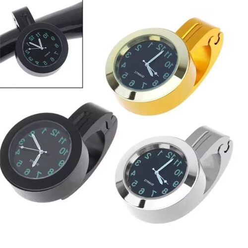 Relógio de Pulso Universal para Motocicleta de 7/8 Polegadas com Fivela À Prova D'Água, À Prova de  e Choque, Dourado 2