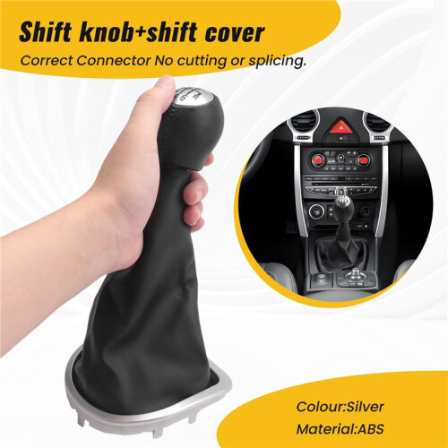 6-Speed Gear Shift Knob & Shift Boot Frame for  Clio III 2005-2012 1