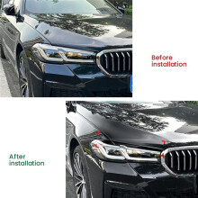 Auto-Frontscheinwerfer-Augenbraue, Scheinwerfer-Augenlid, für 5er G30 G31 2021-2023, Glänzend Schwarz
