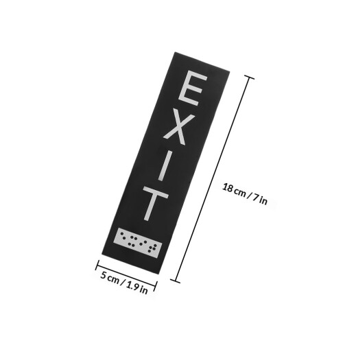 Plaque De Sortie Noire Design Moderne Pour 1